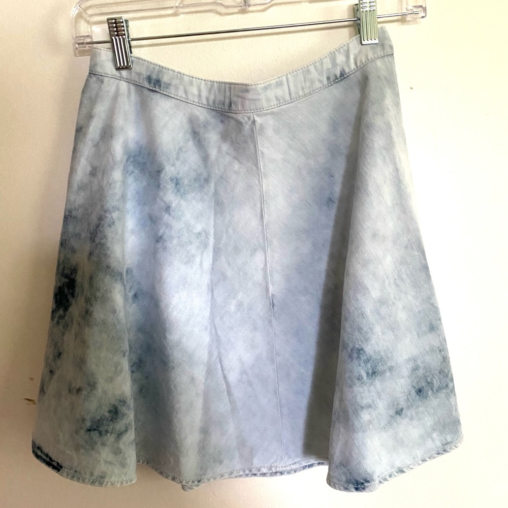 Bershka Blue A-Line Mini Skirt Casual